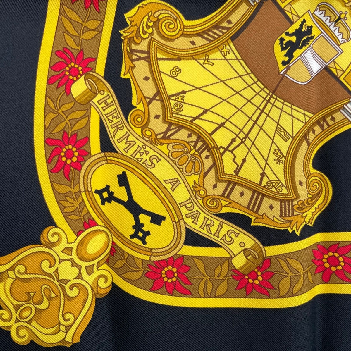 Hermes Carre 90 in Salzburg Black Scarf Silk — view 6