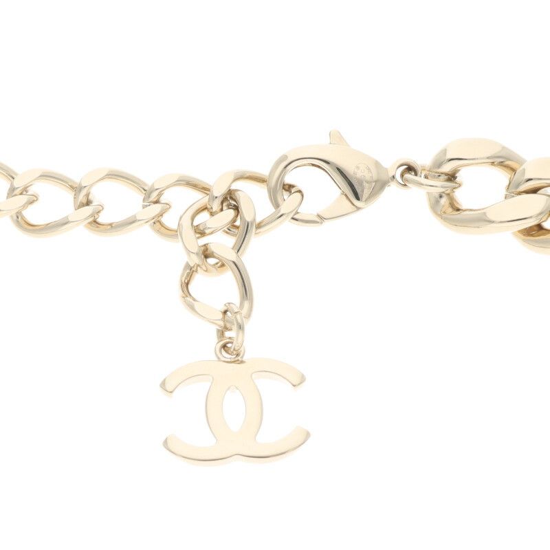 Chanel Logo Plate Chain Necklace Women