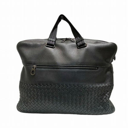 Bottega Veneta Intrecciato Black Leather Bag Business Bag Men's