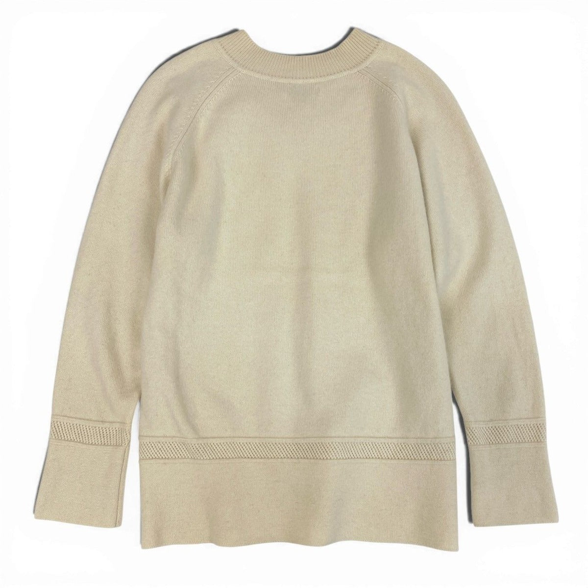 Dior Emblem Logo Knit Sweater Top L Cream — view 3