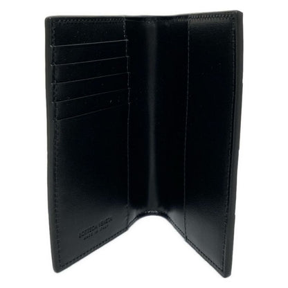 Bottega Veneta Card Case Maxi Intrecciato Black Leather