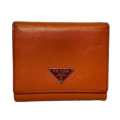 Prada Trifold Wallet - M176a Orange Leather