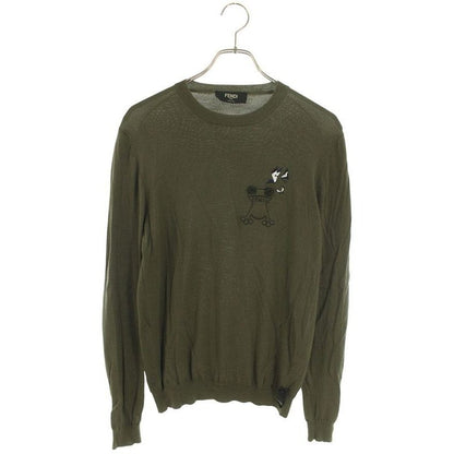 Fendi Frog Embroidery Crew Neck Knit 44