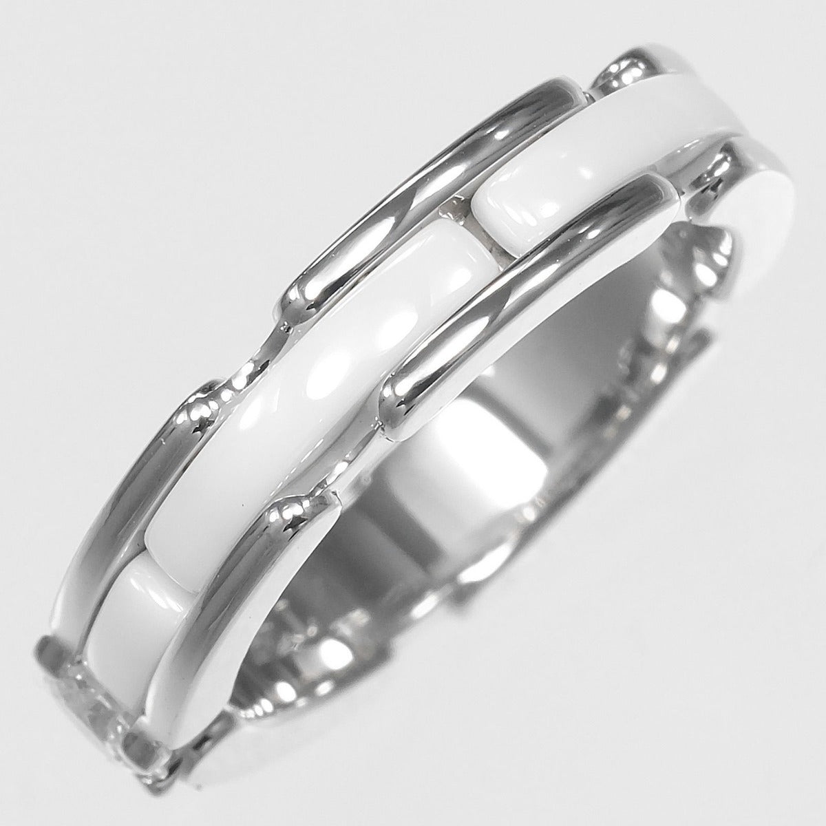 Chanel Ultra Small Gold Diamond Ceramic Ring — view 7