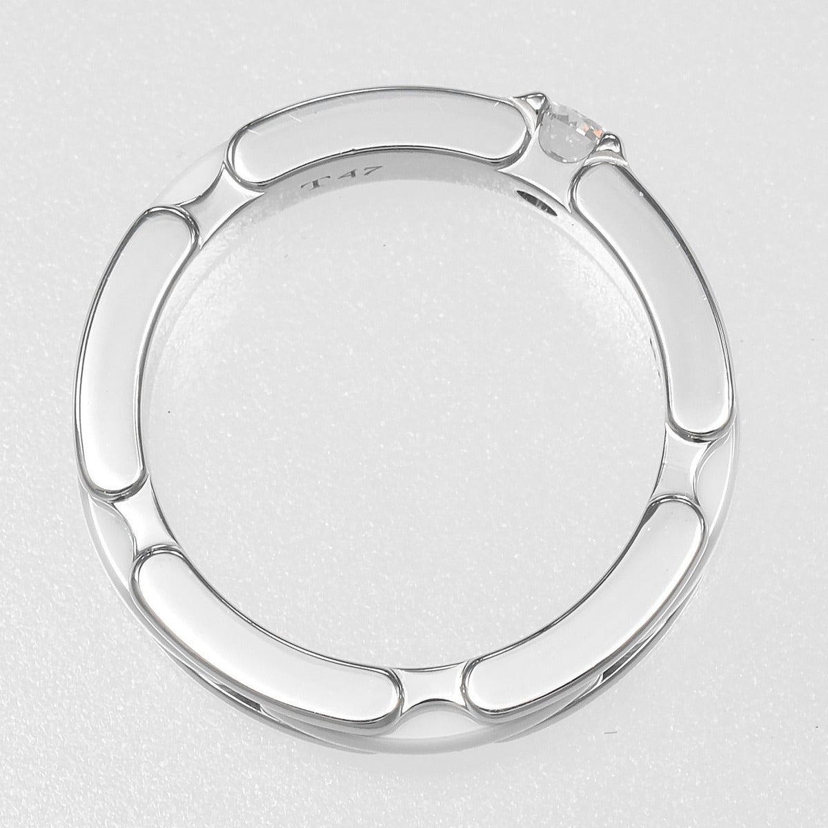 Chanel Ultra Small Gold Diamond Ceramic Ring — view 8