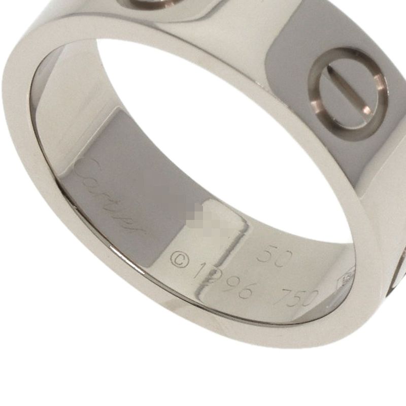 Cartier Love Ring #50 Ring - 18K White Gold Ladies