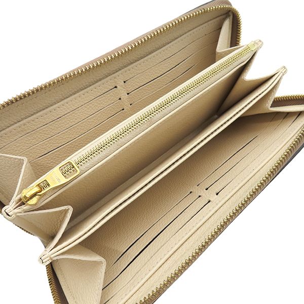 Louis Vuitton Long Wallet Zippy Wallet Bi-Color Monogram Empreinte Cles Creme X