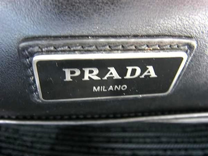 Prada Saffiano Leather Clutch Bag Second Bag Men's Dark Navy Av5841