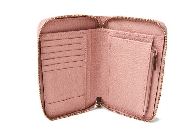 Gucci Wallet Preowned Gucci Foldable Wallet Gucci Swing Leather Light Pink