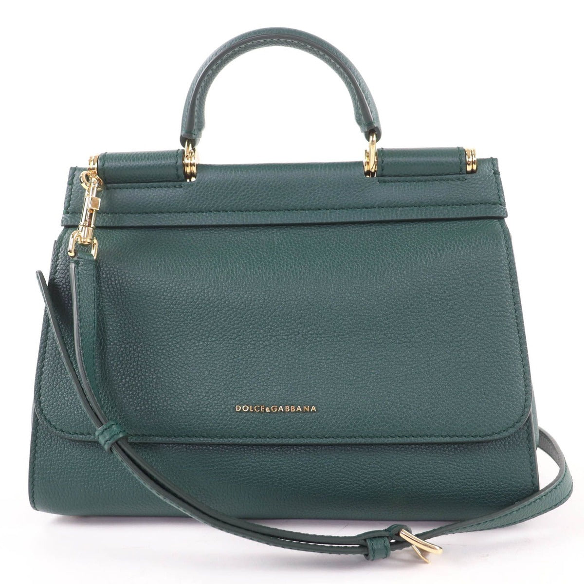 Dolce & Gabbana Sicily Soft Small Leather 2-Way Shoulder Handbag