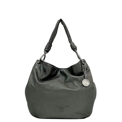 Loewe Tote Bag Metallic Gray Anagram Leather