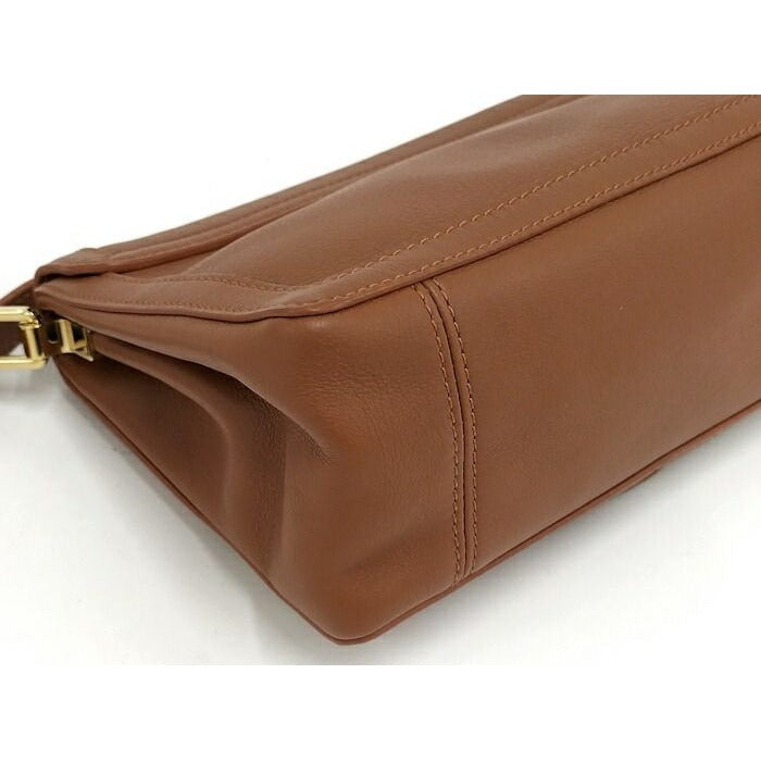 Louis Vuitton Shoulder Bag Dauphine Soft MM Cognac Calf Leather — view 5