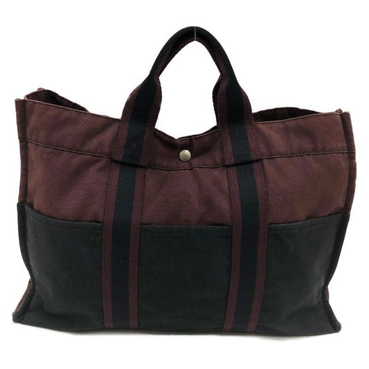 Hermes Fourre Tout MM Tote Bag Brown Black