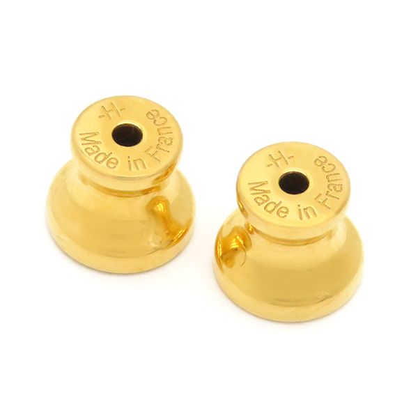 Hermes Earrings Pop Ash Hearrings Mini GP Enamel Lilac and Gold Hardware Hshape