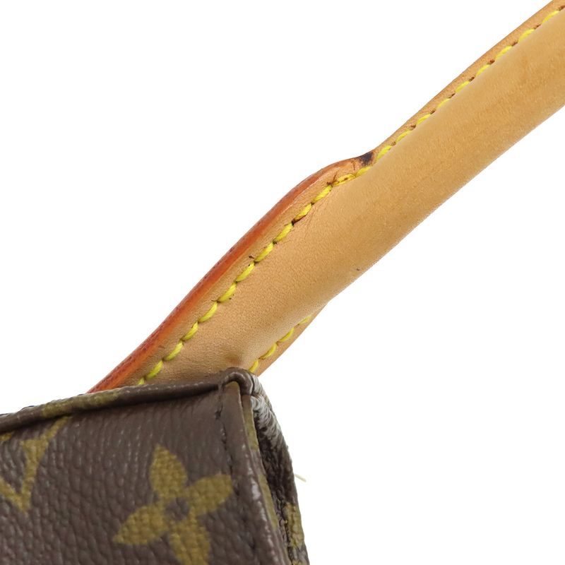 Louis Vuitton Handbag Looping MM Monogram Canvas Monogram Gold Hardware Brown