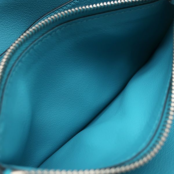 Hermes Shoulder Bag Mini Convoyeur Vosuift Turquoise Silver Hardware Blue
