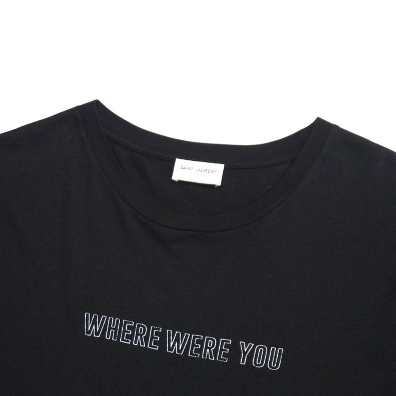 Saint Laurent Paris Short Sleeve T-shirt Size XS Print Cut And Sewn Car Made In