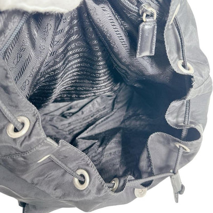 Prada Triangle Logo Backpack Daypack Prada Black