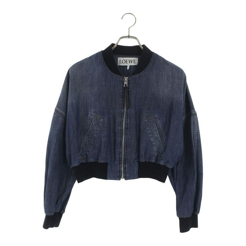 Loewe Drop Shoulder Denim Bomber Jacket 36