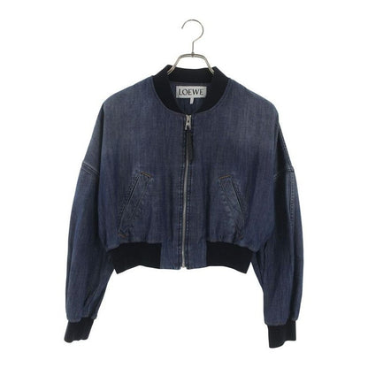 Loewe Drop Shoulder Denim Bomber Jacket 36