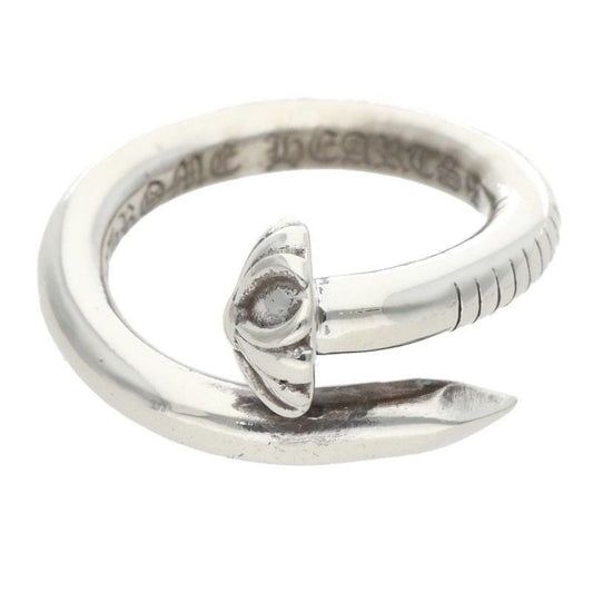 Chrome Hearts Nail Crsball Cross Ball Silver Ring