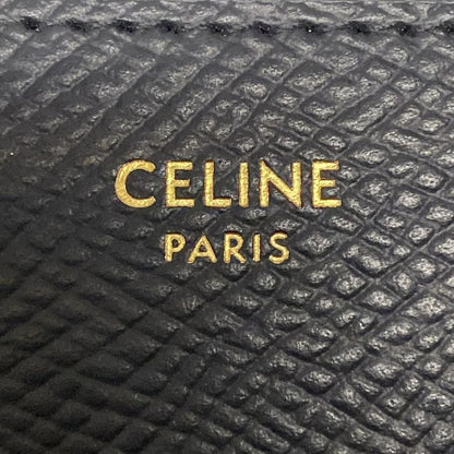 Celine Bifold Wallet Small Zip Wallet Triomphe Charm 10n993fvo38no Black Round