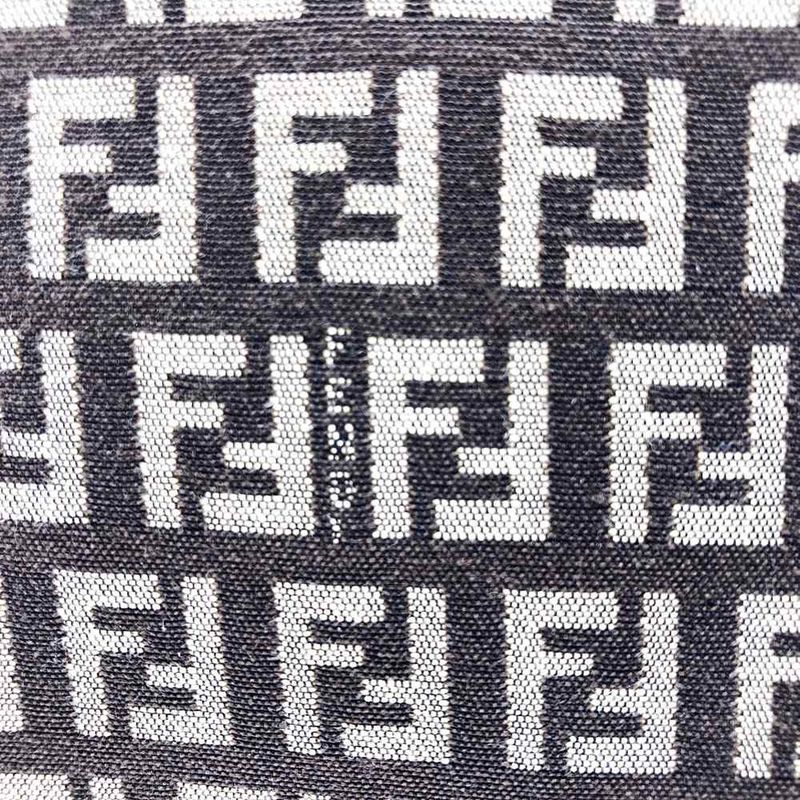 Fendi Zucchino Handbag Tote Bag Canvas Brown Women Men