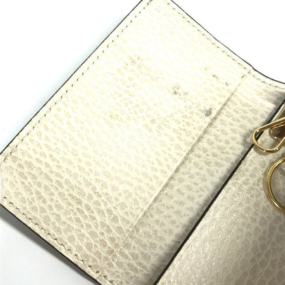 Gucci Key Case GG 456118 Pvc/leather Beige