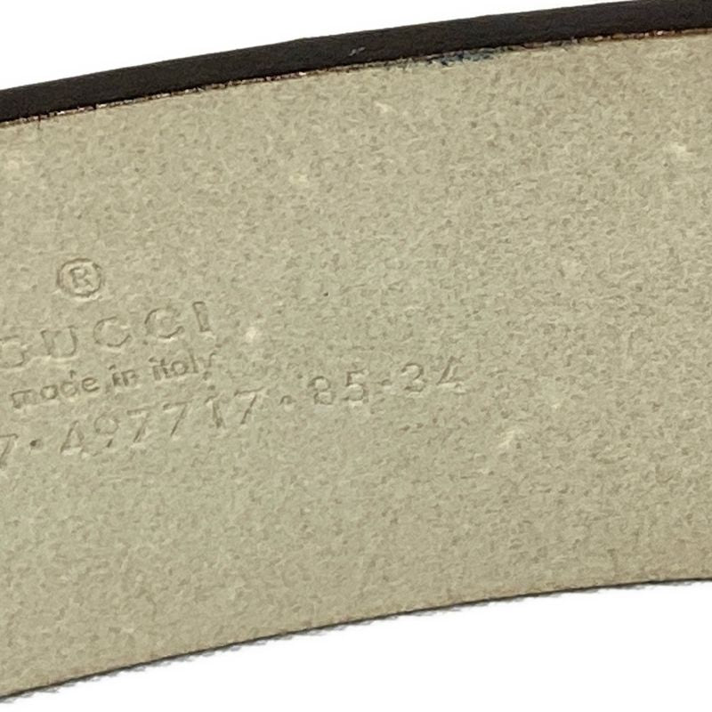 Gucci Belt 85 34 - 207557 White And Gold Heart Cles Strap Leather