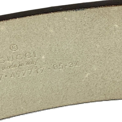 Gucci Belt 85 34 - 207557 White And Gold Heart Cles Strap Leather