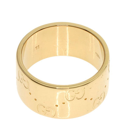 Gucci GG Icon Wide #11 Ring - 18K Yellow Gold Ladies