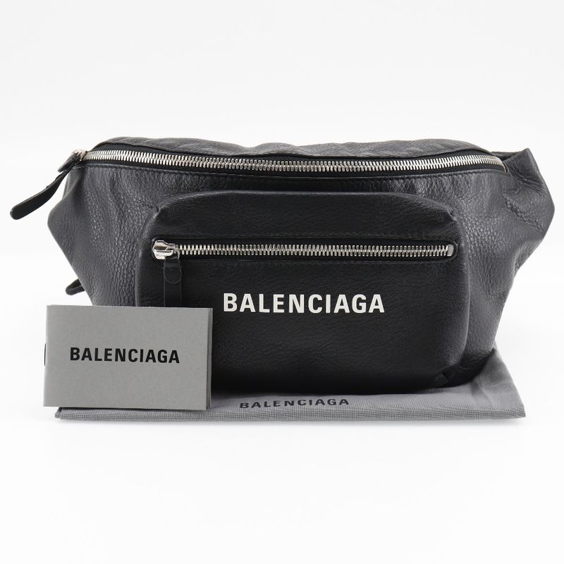 Balenciaga Everyday 529765 Dlq4n 1000 Leather Unisex Waist Bag
