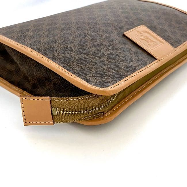 Celine Clutch Bag F21553 Brown Beige Macadam