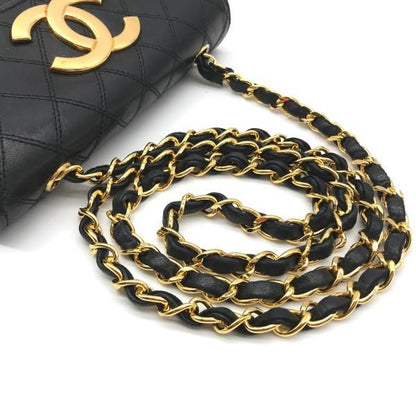 Chanel  Bicolor Big CC Logo Mini Chain Shoulder Bag Black
