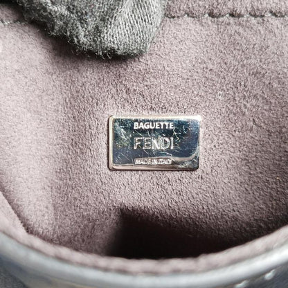 Fendi Micro Monster Double Baguette Black And Multicolor Leather 8m0371