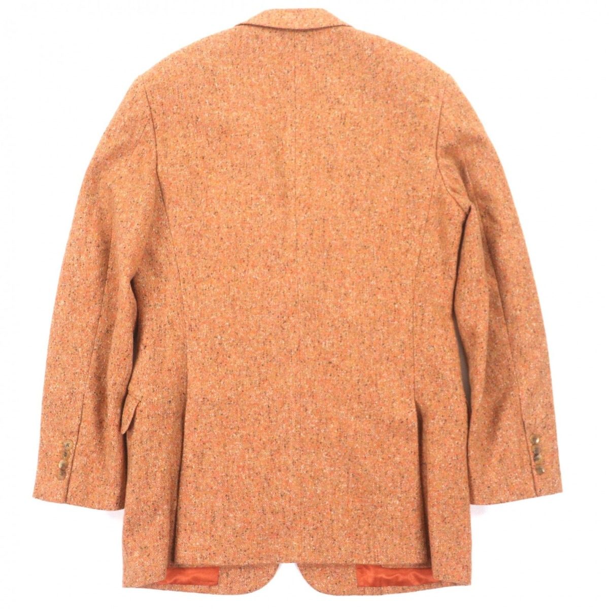 Hermes Cashmere Tweed Single Jacket Blue Orange 48 — view 3