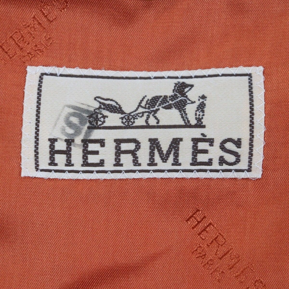 Hermes Cashmere Tweed Single Jacket Blue Orange 48 — view 6