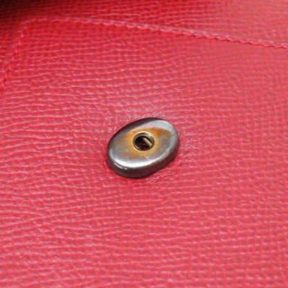 Hermes Courchevel Red Gold Hardware 00Z Engraved Vintage Clutch Bag 0225 Hermes