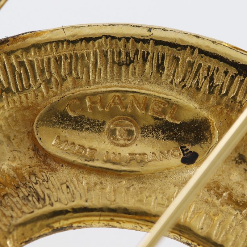 Chanel Coco Mark Matelasse Gold Plated Ladies 34.3g Brooch