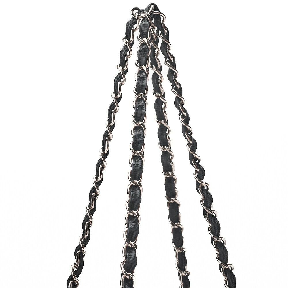 Chanel Shoulder Bag Denim Coco Mark Gray With Silver Hardware Ladies [no