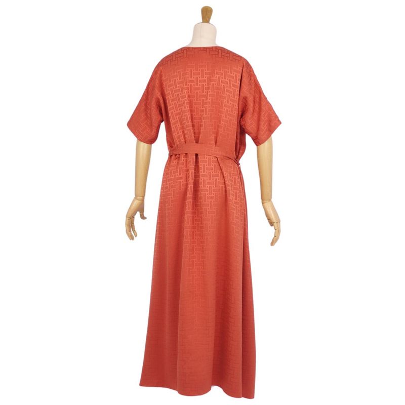 Hermes Dress 2024ss With Belt All Over Pattern Sil