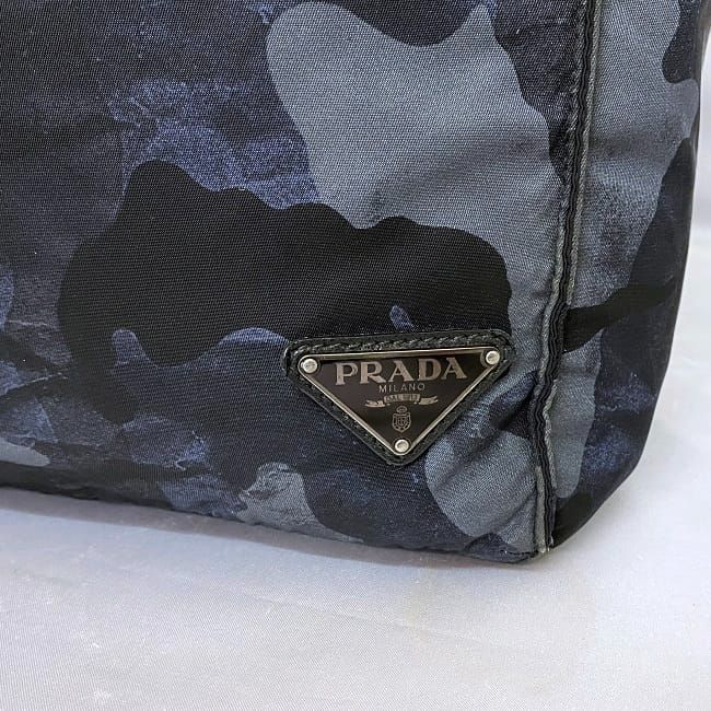 Prada Tote Bag Navy Black Tessuto Camouflage