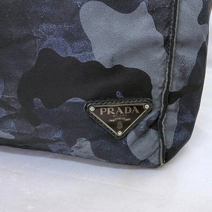 Prada Tote Bag Navy Black Tessuto Camouflage