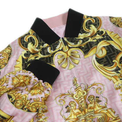 Fendi Versace Fendace 22SS Fw1091 100% Silk Zucca Baroque Reversible Blouson