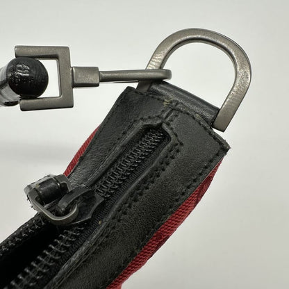 Gucci 000-0531 Shoulder Bag Handbag GG Canvas Bamboo Red Black Women