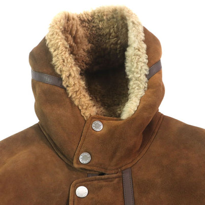 Louis Vuitton Mouton Cowhide Hooded Double Zip-up Mouton Coat