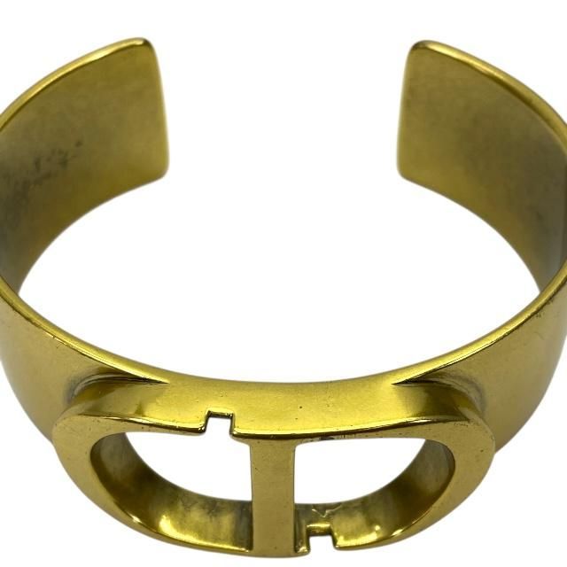 Christian DIOR Bracelet Bangle Accessories Jewelry Small Logo GP Gold