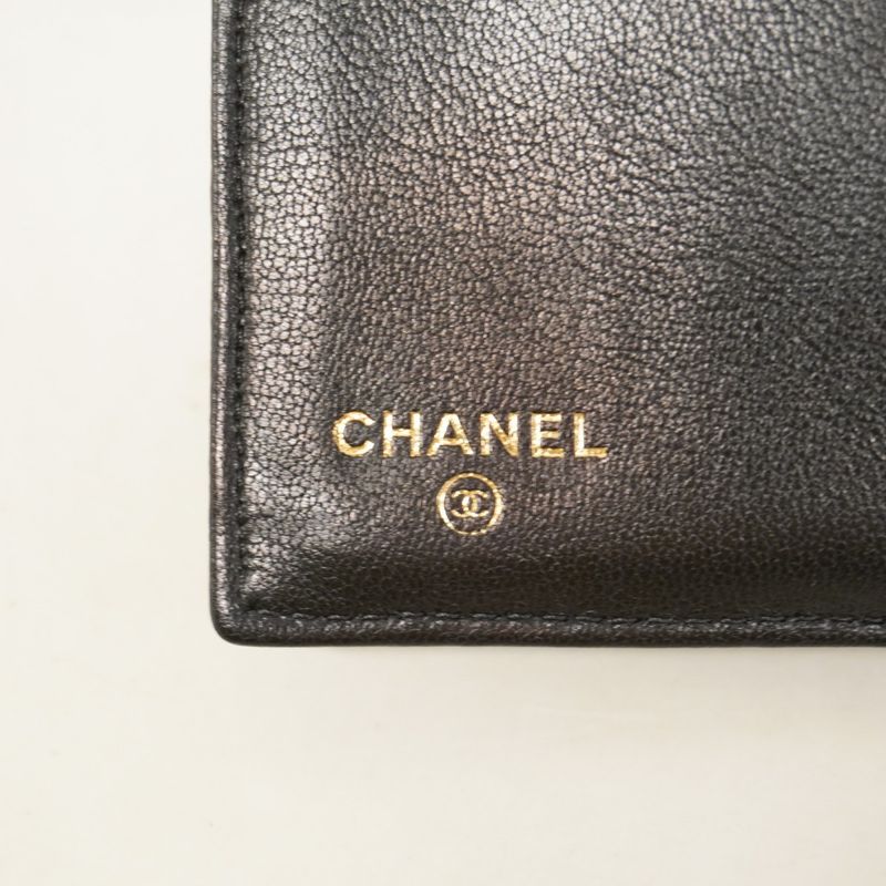 Chanel Trifold Wallet Chanel 19 Lambskin Black Gold Hardware Women
