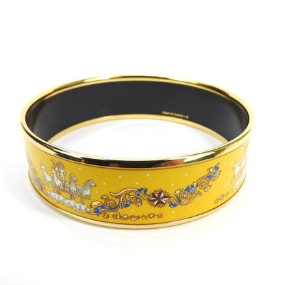 Hermes Emile Bangle Bracelet Accessory Jewelry Small Item Cloisonne Plated GP