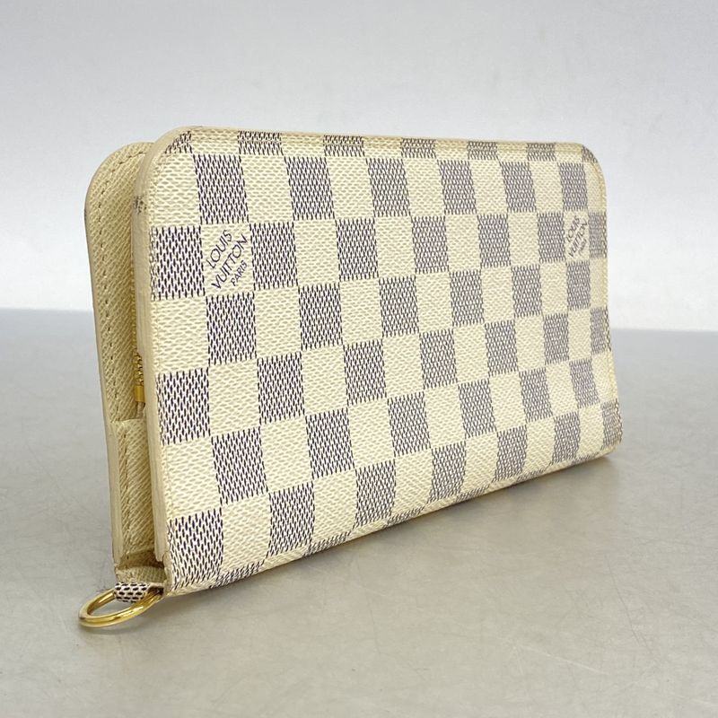 Louis Vuitton Damier Azure Portefeuille Antholite Long Wallet N63072 White